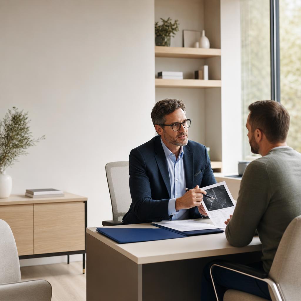 Specialist physician explaining a care plan to a patient